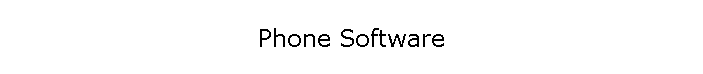 Phone Software